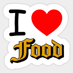 I Heart Food Sticker